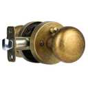 Newlaking Antique Brass Bronze Door Knob Privacy Door Knobs Interior with Push-Button Vintage Door Knob with Lock for Bedroom and Bathroom, 1 Pack