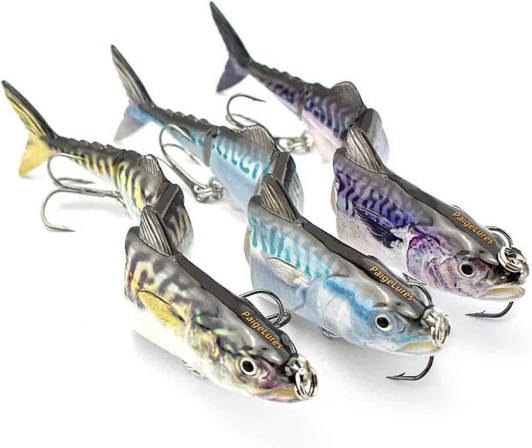 Fishing Lures for Bass Trout Bluegill Salmon Crappie Walleye Pike, for Freshwater and Saltwater,for Family Fishing Beginner and Pros, Lifelike Slow Sinking Fish Bait Lures Kit.