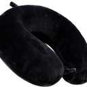 GDEOUP Travel Pillow - Memory Foam Neck Pillow Support Pillow,Luxury Compact & Lightweight Quick Pack for Camping,Sleeping Rest Cushion (Black)