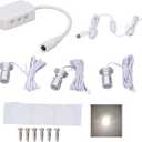 Mini LED Spot Lights Dimmable USB Showcase Display Light for Jewelry Collection (Silver)