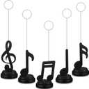 5 Pcs Music Note Balloons Photo Holders Balloon & Place Card Holder Table Centerpieces for Music Themed Party Decorations Weddings Birthdays Musical Note with Clips