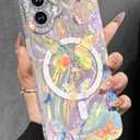 Toycamp for iPhone 17 Case - Compatible with Magsafe Women Girls Aesthetic Cute Girly Kawaii Butterfly Unique Design Laser Bling Lens Protector Magenetic Funda for Apple 17 Phone Cover