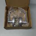 Tandefio Vacant Occupied Bathroom Lock, Commercial Door Handle with in-use or Vacancy Occupied Deadbolt, Privacy Indicator Restroom Handle Lock for Restrooms, Satin Chrome (90mm, Silver, 1 Set)