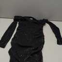 EXARUS Girls School Dance Formal Dress Tween Prom Party Teen Special Occasion Graduation Short Fitted Bodycon Dresses (10 Years, Long Sleeve Black Shimmer)