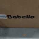 Babelio 29.7-46.5" No Bottom Bar Baby/Dog Gate for Stairs, House and Doorways, Auto Close Safety Pet Gates with Large Walk Thru Door, Hardware Mount, Black (29.7-46.5"W x 28"H, Boundless - Black)
