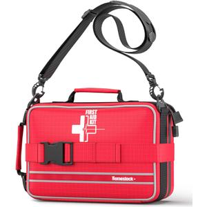 Advanced First Aid Kit, Comprehensive Trauma First Aid Kits with Labelled Compartments for Cars, Home, Office, Backpacking, Camping, Traveling, and Cycling -Upgrade 324 Piece