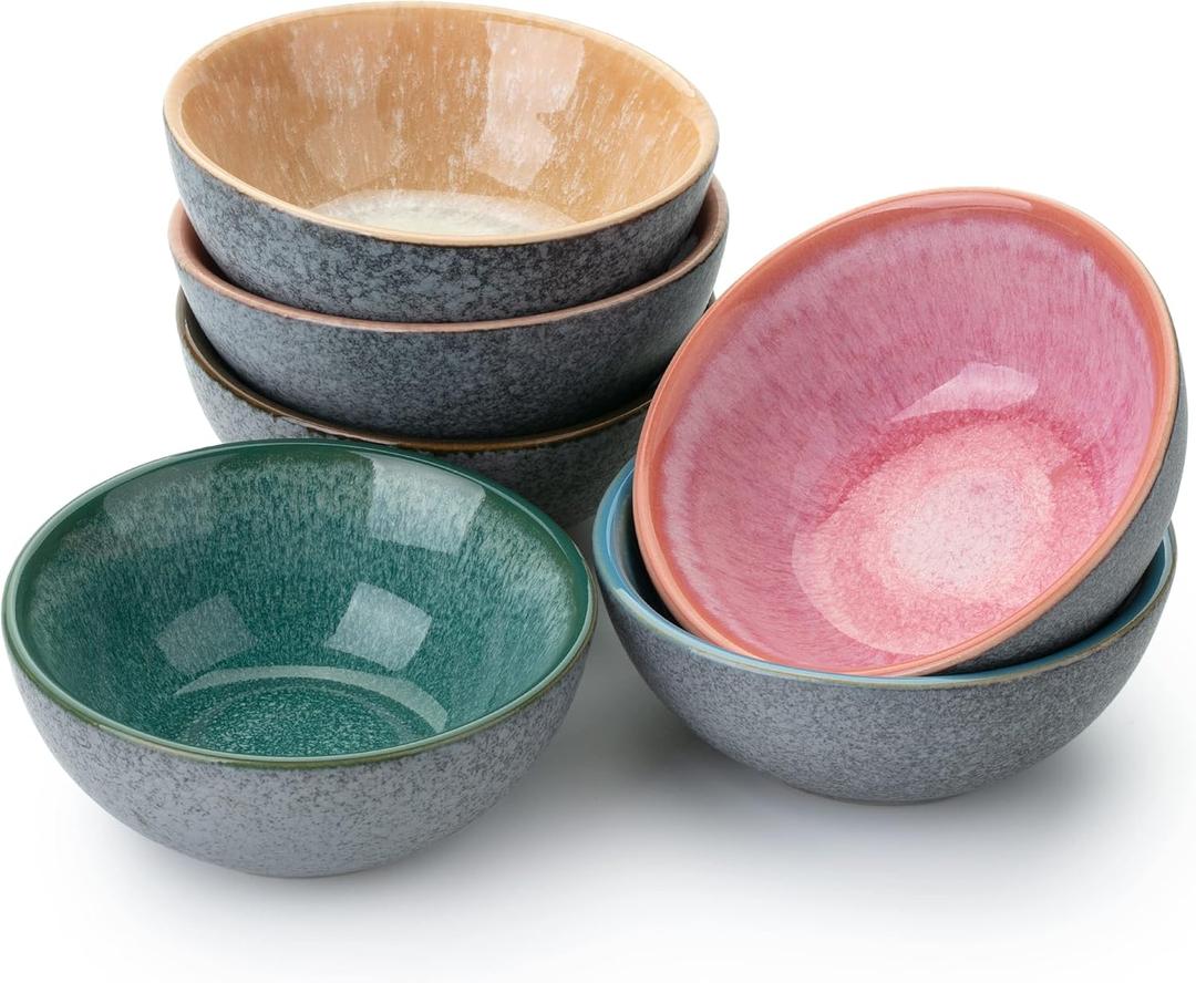 Brew To A Tea BTaT- Ceramic Dipping Bowls, 3.5 Oz, Set of 6, Colorful Small Bowls, Soy Sauce Dish, Christmas Gifts Brew To A Tea BTaT- Ceramic Dipping Bowls, 3.5 Oz, Set of 6, Colorful Small Bowls, Soy Sauce Dish, Christmas Gifts