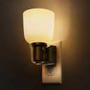 L LOHAS LED Night Lights Plug into Wall, Vintage Plug in Night Light, Dusk to Dawn Sensor,3000K Soft White, Dimmable 0-100LM, Rustic Farmhouse Nightlight for Bedroom,Bathroom,Stairs,Hallway