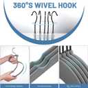 HOUSE DAY Grey Velvet Hangers 60 Pack, Non Slip Felt Hangers, Heavy Duty Velvet Clothes Hanger, Ultra Slim Hanger Space Saving, Perfect for Shirt, Suits, Pants