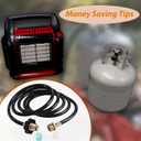 F273704 10FT Propane Adapter Hose for Mr Heater Buddy Series,for Big Buddy/Little Buddy/Portable Buddy Accessories to Propane Tank,Propane Heater Adapter Hose,for Buddy Flex Heater Hose to Propane Keg