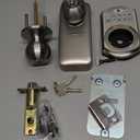 TEEHO TE003 Keyless Entry Keypad Door Lock with Handle, Electronic Digital Smart Deadbolt Locks with 2 Backup Keys, Door Knob with Code for Front Door Bedroom, Auto Lock, Easy to Install, Satin Nickel