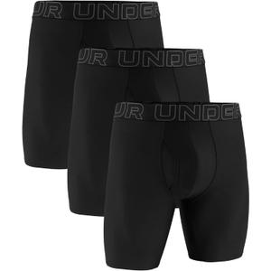 Under Armour Men's Performance Tech Long-Leg Boxerjock Brief Underwear, 9" Inseam, All-Day Comfort & Ultra-Soft, 3-Pack (L)