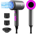 Slopehill Professional Ionic Hair Dryer, Powerful 1800W Fast Drying Low Noise Blow Dryer With 2 Concentrator Nozzle 1 Diffuser Attachments for Home, Salon Travel