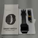 Smart Watch, 2.01" AMOLED Curved Display Fitness Tracker with Answer/Make Calls, Fitness Watch with Fitness and Sleep Trackers, Heart Rate Monitor, Always-On Display, Water Resistant, for Android iOS