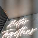 Ulalaza Better Together LED Neon Sign Night Light for Wall Party Dcor Bedroom Room Bar Wedding Home Birthday Art Decoration Christmas with USB Chain Light modulator 5v