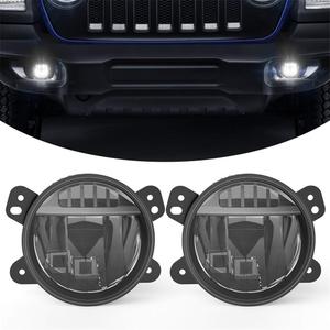 Kiwi Master OEM Style LED Fog Lights for Jeep Gladiator 2018-2026 Jeep Wrangler JL (Not fits JL Sport Bumper), OEM Replacement 82215163, Waterproof Bumper Lamps Assembly Kit, Pair