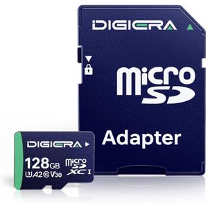 128GB CT100 microSDXC UHS-I Memory Card with Adapter - up to 100MB/s, C10, U3, V30, 4K UHD, A2, Micro SD Card for Smartphones, Tablets, Cameras, Gaming Consoles, and Drones (1 Pack)