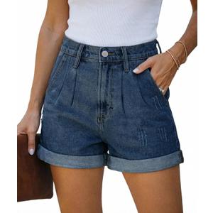 StunShow Women's Denim Shorts Mid Waist Jean Short XXL