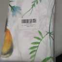 Small Stall Green Cute Floral Shower Curtain 36 x 72, Watercolor Birds, Butterflies, Snails & Flower Design Shower Curtains for Chic Bathroom, Nature-Inspired Narrow Half Size Shower Curtain