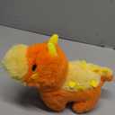 Hopearl Walking Dinosaur Interactive Electronic Pet Plush Toy Stegosaurus Roaring and Moving Animated Nodding Head Gifts for Toddlers Birthday, Orange, 8''