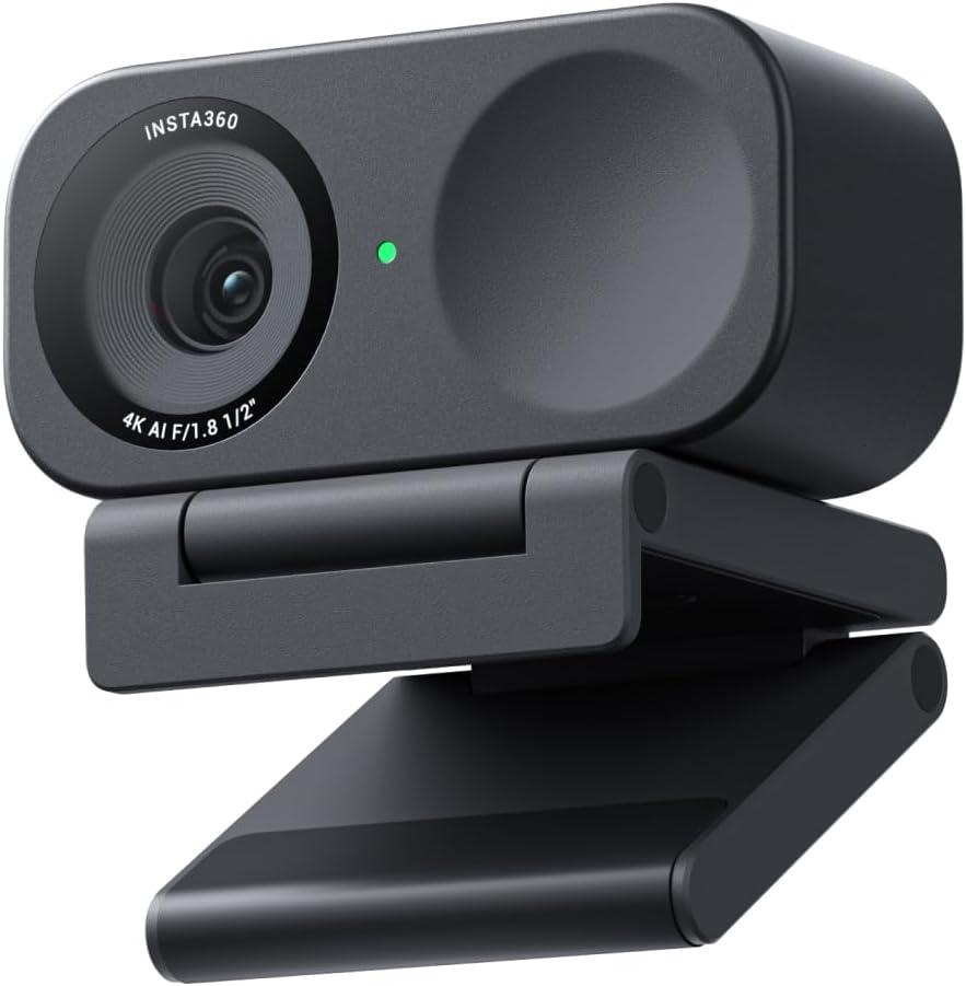 Insta360 Link 2 C AI-Powered 4K Webcam with 1/2" Sensor for Increased Detail, Pro Audio, Gesture Control, HDR, AI Tracking, Deskview and Streamer Mode - Built-in Privacy Protection