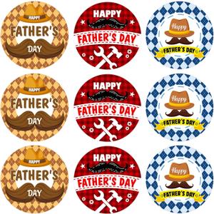 PETCEE Happy Fathers Day Stickers Labels, 1.5" Father's Day Gift Tags Stickers,Buffalo Plaid Fathers Day Gift Present Labels Stickers for Envelope Seals Gift Wrap Boxes Cards Party Favor Decorations,
