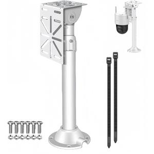 I-Type Telescopic Security Camera Mount Kit with L-Shaped Metal Adapter - Heavy-Duty Bracket for Indoor/Outdoor Use, Fits Most CCTV Dome/IP/PTZ Cameras Solar Panel