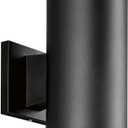 Progress Lighting 5-Inch Cylinder Outdoor Wall Sconce, 2-Light Modern Wall Mount Up and Down Lights, Interior and Exterior Lighting for Home or Porch, Polycarbonate Construction, Black (P5713-31)