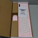RECCAZR Wireless Keyboard and Mouse Combo, Full-Sized Quiet Wireless Keyboard and Adjustable DPI Mouse, 2.4GHz USB Receiver, Keyboard and Mouse for PC, Windows, Desktop, Laptop (Pink and White-B)