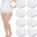 9 Pcs Waterproof Incontinence Underpants Plastic Pants Leak Proof Incontinence Underwear Adult Diaper Cover(XL,Clear)