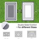 OLANLY Outdoor Rug 6x9 ft Waterproof, Reversible Outdoor Plastic Straw Rug, RV Mat, Indoor Outdoor Carpet Clearance for Patio, Camping, Balcony, Deck, Backyard, Grey & White