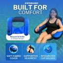SWIMLINE ORIGINAL Fabric Covered U-Seat Inflatable Pool Lounger | With Comfortable Sling Seat, Back Rest, and Built In Cup Holder | For Pool, Beach, Lake, and More