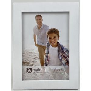 MALDEN DESIGNS 372-57 White Wood Picture Frame Glass, 4x6, White