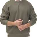 THE GYM PEOPLE Men's Fleece Crewneck Sweatshirt Thick Loose fit Soft Basic Pullover Sweatshirt (X-Large, Dark Grey)