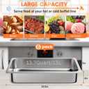 6 Pack Hotel Pans, 1/1 Full Size 4 Inch Deep Steam Table Pan, Stainless Steel Commercial Food Pan Anti Jam Steam Pan, Breading Trays for Hotel, Party, Buffet, Catering Supplies