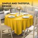 10 Pack Premium Disposable Plastic Tablecloth 84" Round Table Cover for Birthdays Weddings Christmas Anniversary Buffet Table (Yellow)