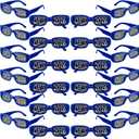 Cuffbow 24 Pcs 2026 Graduation Glasses Class of 2026 Sunglasses Bulk Plastic Eyeglasses Graduation Party Supplies Photo Booth Props (Blue) (Blue)