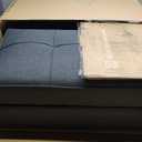 Convertible Foldable Padded Sofa Bed Solid Legs W/6-Position Adjustable Backrest