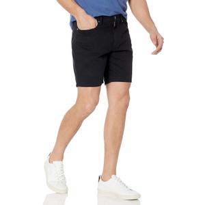 Amazon Essentials Men's Straight-Fit 7" Inseam Stretch 5-Pocket Shorts (Black)