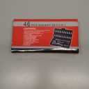 46PCS 1/4 Inches Ratchet Socket Wrench Set, Metric Socket Ratchet Wrenches Set, Ratcheting Wrench Tool Sets for Men, Premium Small Car Tool Kit for Automotive, Household Maintenance and Repairs