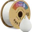 OVERTURE PLA Filament 1.75mm, Neatly Wound 3D Printer Filament 3kg Spool (6.6lbs), Dimensional Accuracy +/- 0.02 mm, Fit Most FDM 3D Printers (White 3KG-1 Pack)