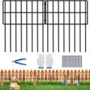 Animal Barrier Fence, 25 Pack Total 17in (H) x 27ft (L) No Dig Garden Rustproof Metal Defense Fences Stakes, Dog Rabbits Blocker Fencing Panels for Outdoor Yard with Cable Ties and Cutting Plier