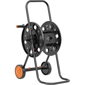 SPECILITE Garden Hose Reel Cart, Fits 75-150 Ft Hose, with Wide Stable Base | Portable Easy-Move Design, Large Capacity Hose Storage Cart, Outdoor Water Hose Reels for Car Washing and Garden Watering
