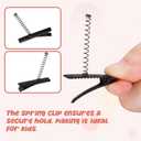 2 x 100 Pcs Metal Duck Bill Hair Clips DIY Hairpins Barrettes with Spring for Halloween Christmas DIY Accessories Home School