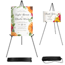 JEAWIWI 2PCS Black Easel Stand for Wedding Sign Stand, 66 Inch Portable Adjustable Poster Stands for Display, Floor Tripod Collapsible Display Easel, Balck Metal Easel Stand with Portable Bags