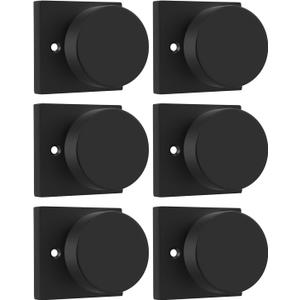 Haidms Matte Black Dummy Door Knobs, Heavy Duty Half No-Turning Dummy Knob for Closet Doors, Zinc-Alloy Single-Sided Door Locks (6 Pieces/3 Pairs)
