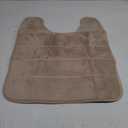 Soft U-Shaped Bathroom Rug, Memory Foam Bath Mat, Non Slip Water Absorption Dry Fast Toilet Mat, Bathroom Floor Mat Khaki 2 1.3 x 1.6 Feet