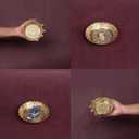 Shubhkart Brass Engraved Nakshi Plate Set 11 cm (Pack of 5)  Indian Decorative Ritual Plates for Puja, Meditation & Festive Dcor | Traditional Hindu Offering Plates for Home Altar & Cultural Gifting