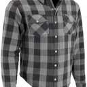 Milwaukee Leather MPM1630 Men's Plaid Flannel Biker Shirt w/CE Armor - Reinforced w/Aramid Fibers (XX-Large)