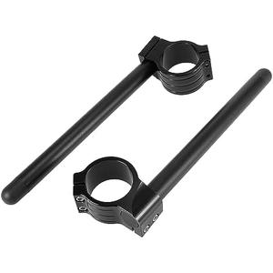 Motoforti Aluminum 50mm Clipon Handlebar Replacement Fit for Fork Diameter 50mm Universal Cafe Racer Tilt Angle 8° 7/8" BarsBlack